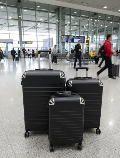 Fiber suitcase available in large, medium, and small sizes.