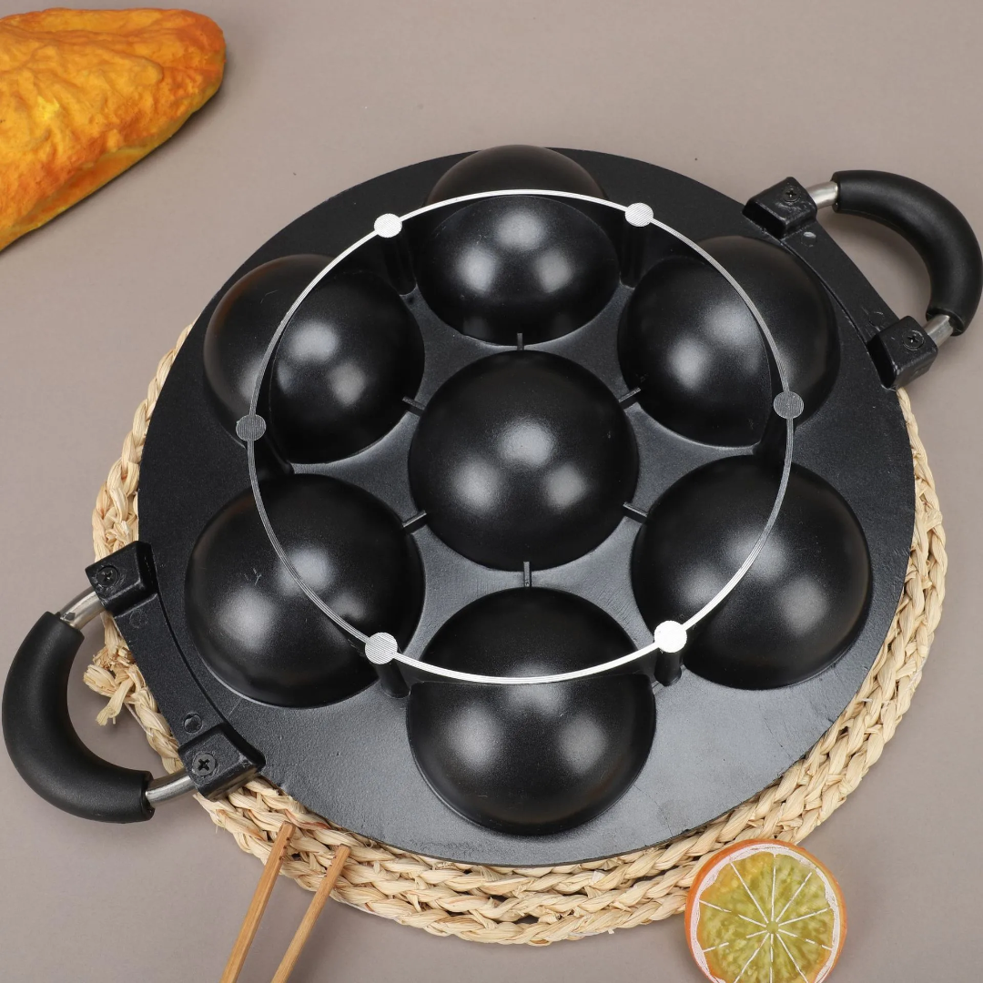 7 Hole Vitumbua Maker Cast Iron Non Stick Cooking Pan