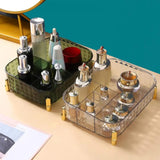 Multi Grid Transparent Makeup Organizer