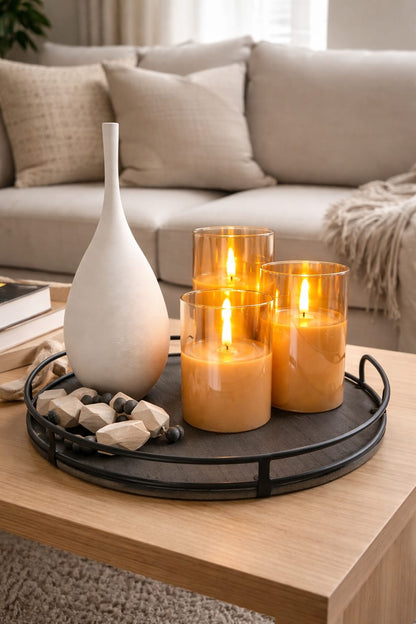 3Pc LED Smokeless Non Drip Candles