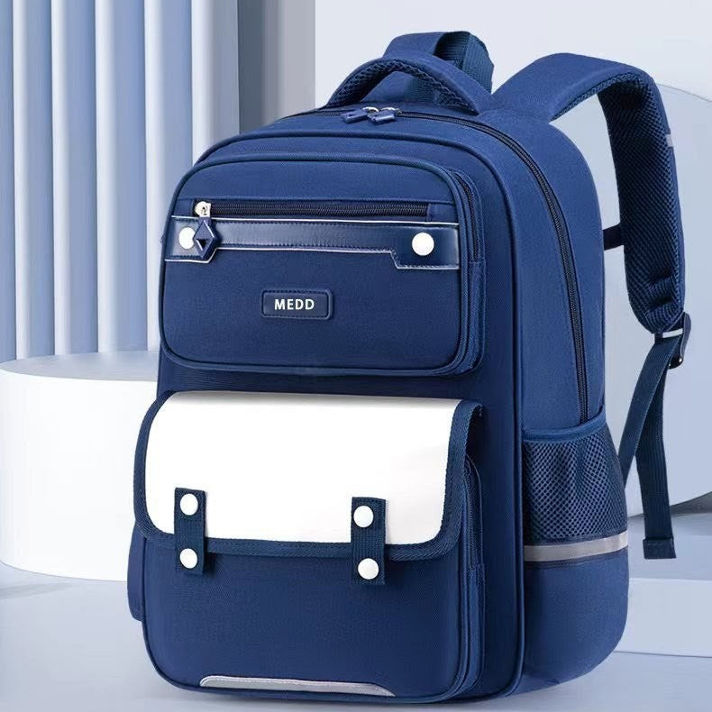 Kids school backpack made of Oxford material, large capacity bag 38x28x18cm in multiple colors. 🎒✨
