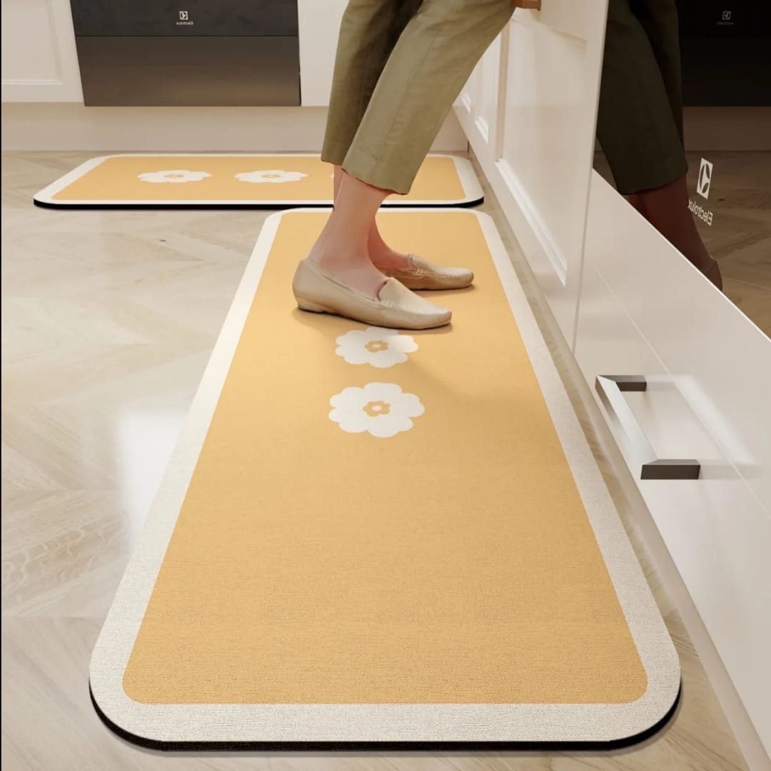 2Pc Kitchen Floor Mat Set