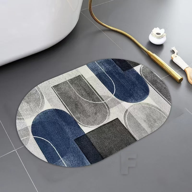 Oval Bathroom and Door Mat