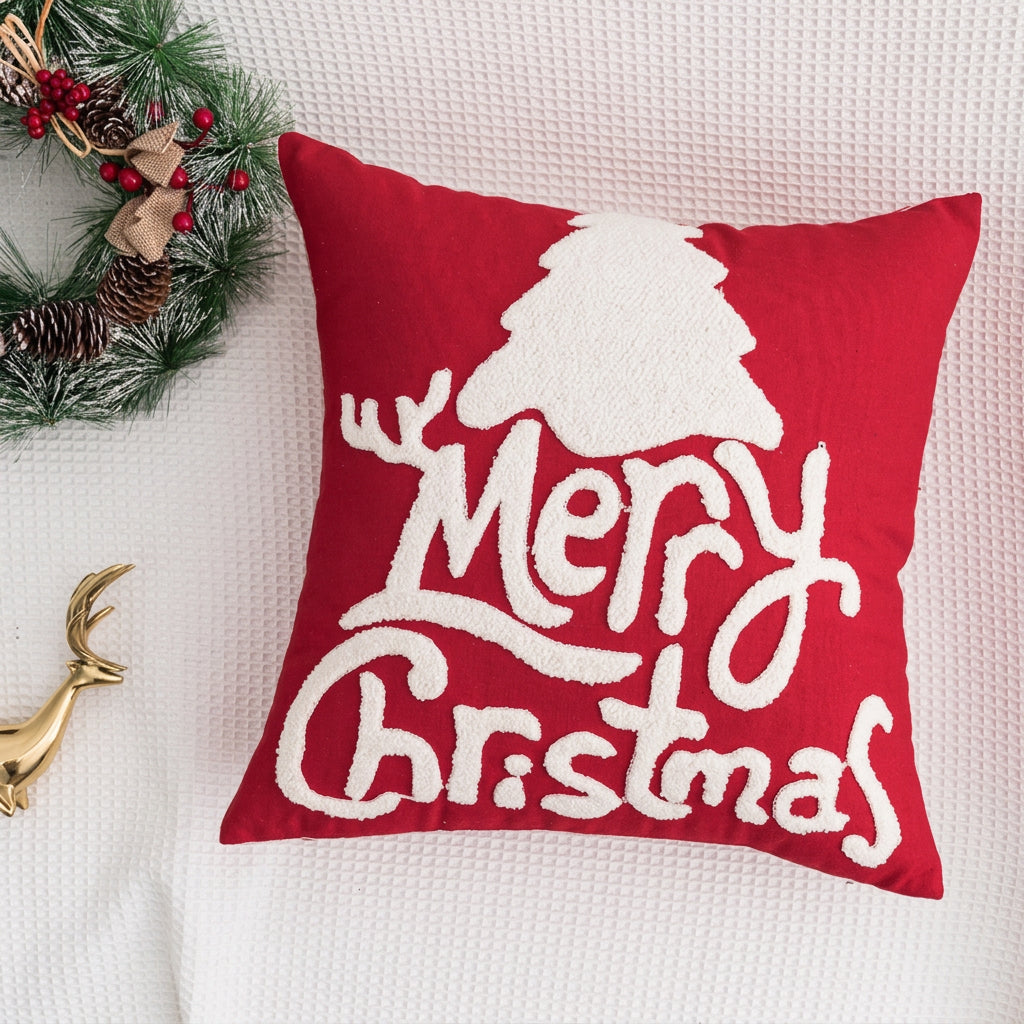 45 × 45cm 3Pcs Embroidered Christmas Cushion Cover