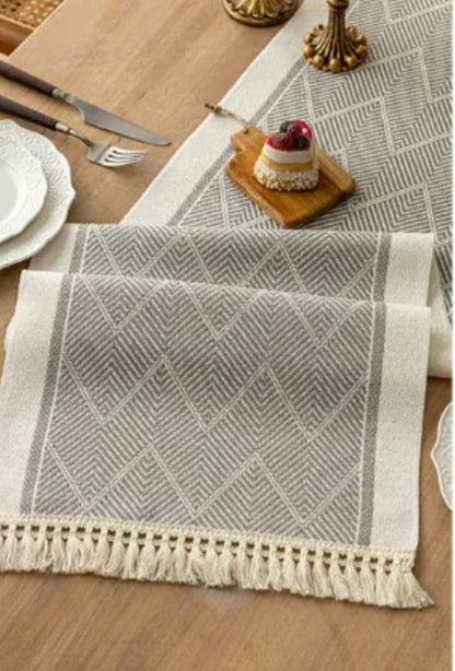 Braided Cotton Linen Table Runner