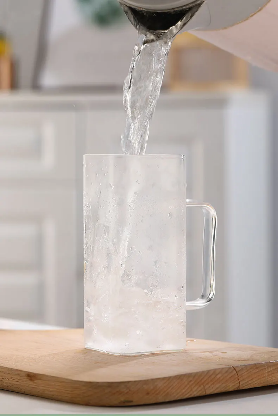 Square Glass with straw