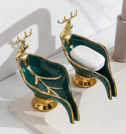 Modern luxury soap holder with elevated design and polished finish