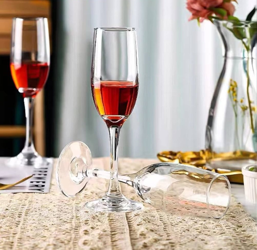 6Pcs Slim Wine Glass 210ml