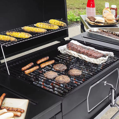 Portable Outdoor Charcoal BBQ Grill Trolley For Garden And Backyard