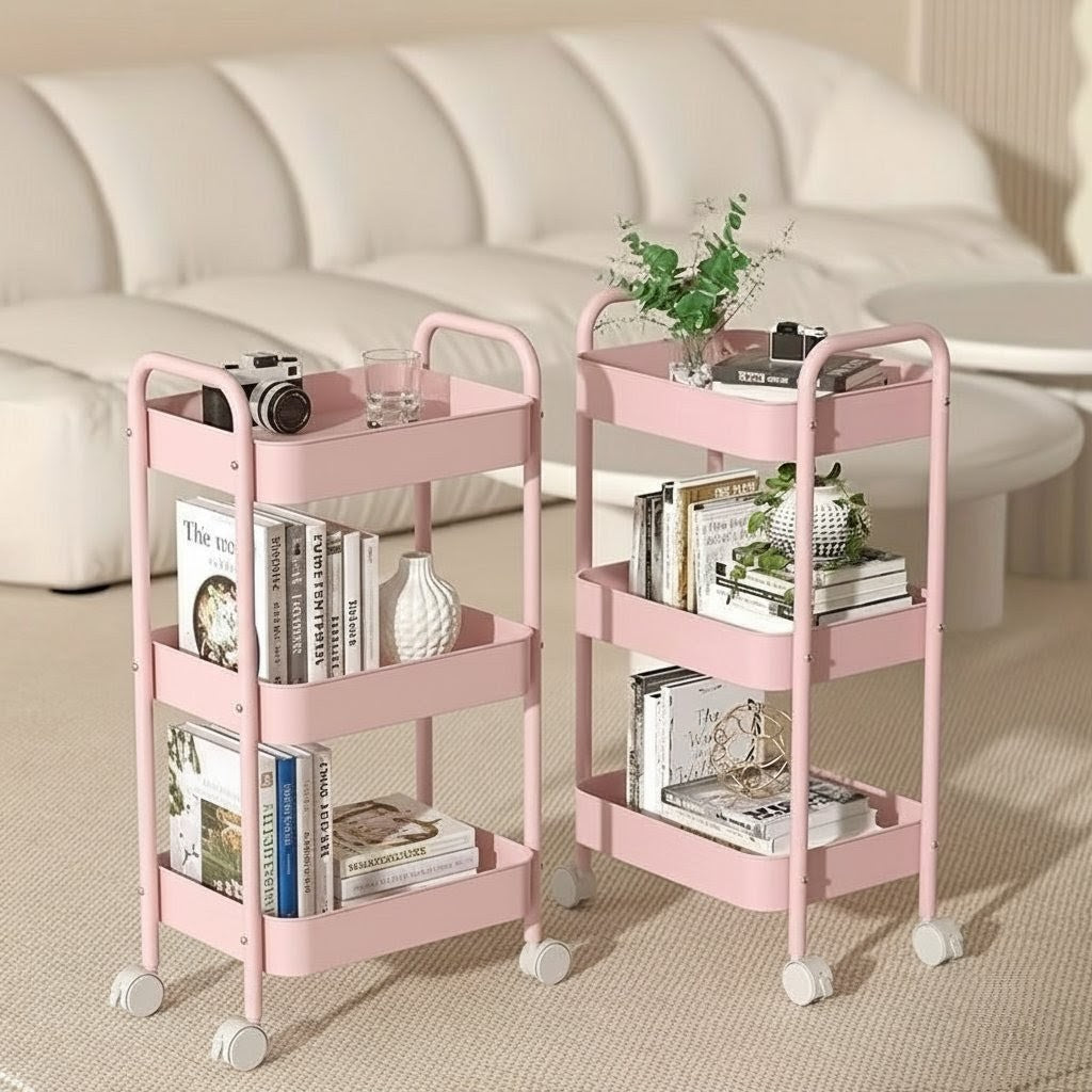 3-Layer Metal Storage Trolley Rack