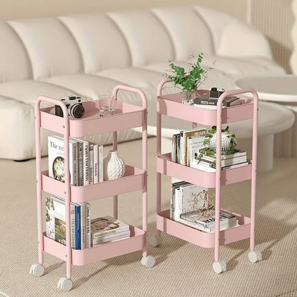 3-Layer Metal Storage Trolley Rack