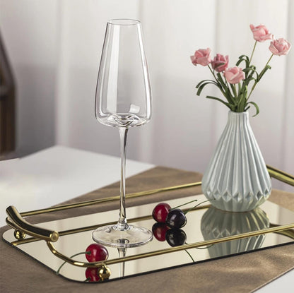 2Pc Long Stem Wine and Champagne Glasses