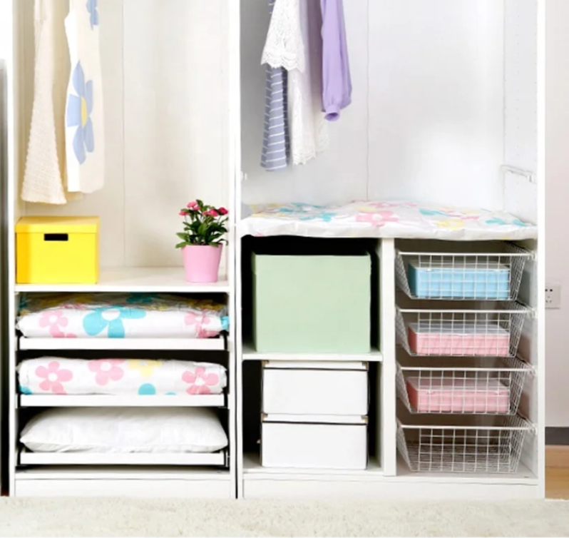 10Pcs Vacuum Storage Bags With Manual Pump