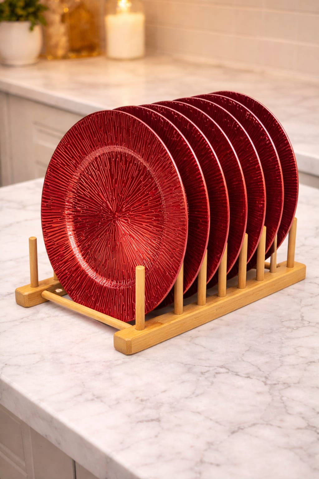 Textured premium charger plate for weddings and events