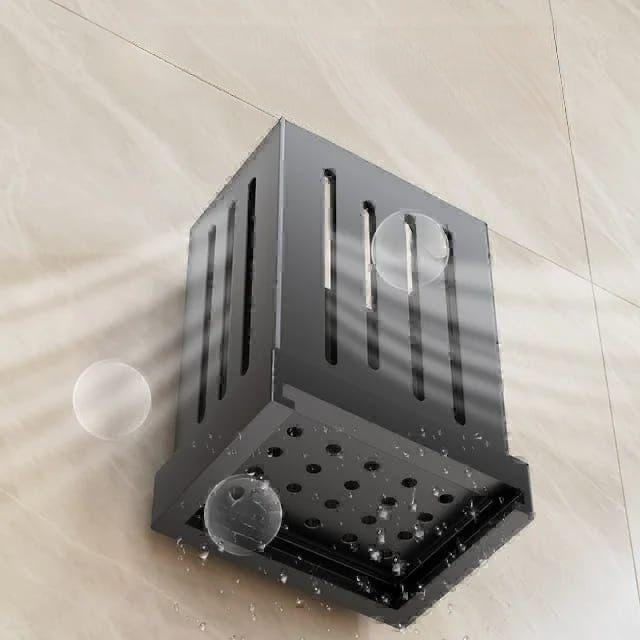 Wall Mounted Perforated Plastic Spoon And Chopstick Holder