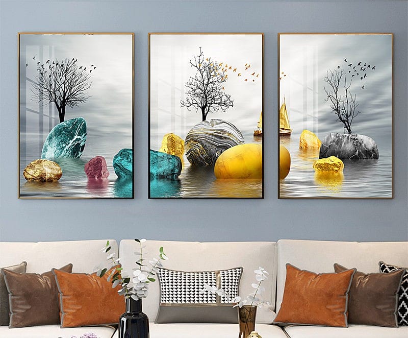 3Pc Wooden Wall Hangings