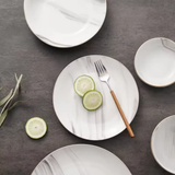 6Pcs Grey Patches Dinner Plates