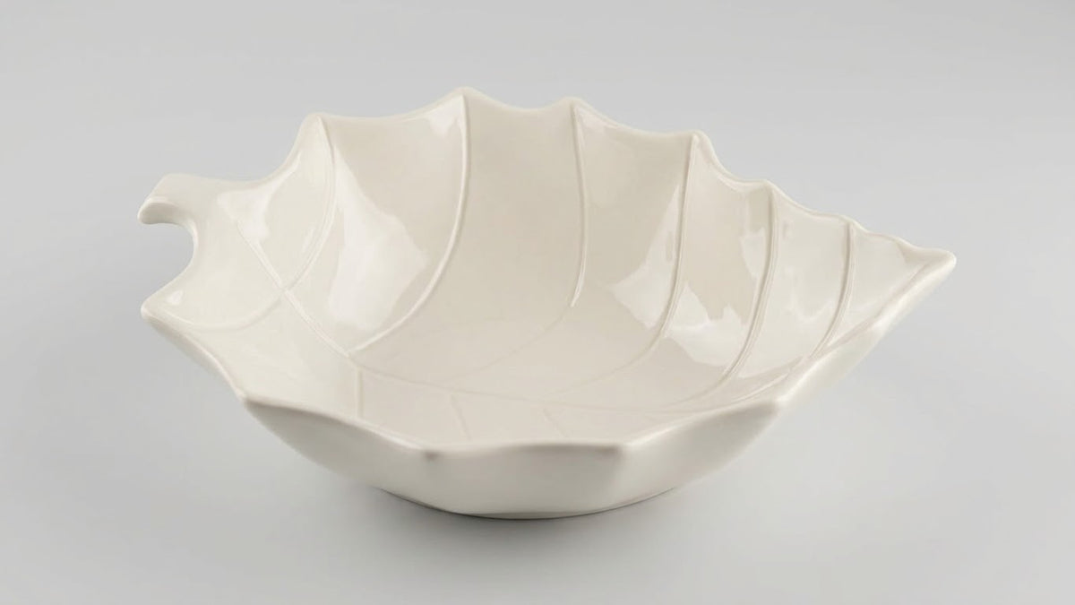 Ceramic Serving Leaf Bowl