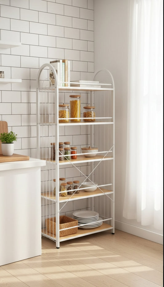 Wooden multi-layer shoe rack for organized footwear storage
