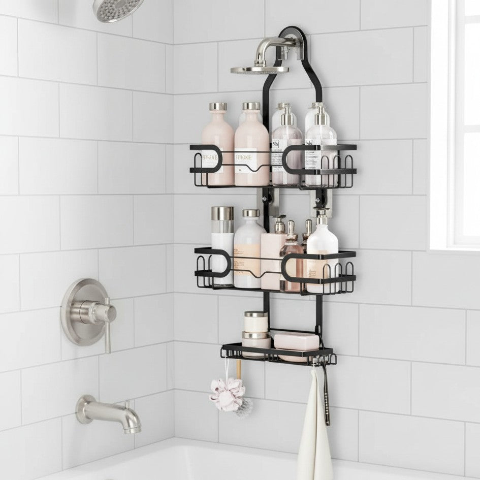 Wall-Mounted Shower Organizer Rack