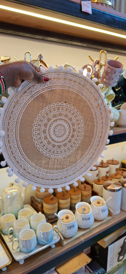 Round Woven Jute Table Mats
