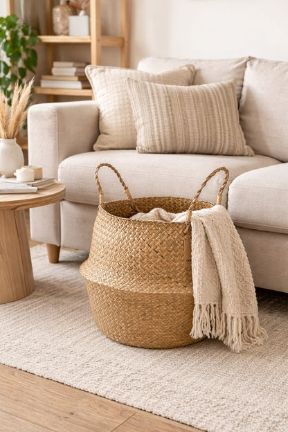 Seagrass Rattan Storage Basket