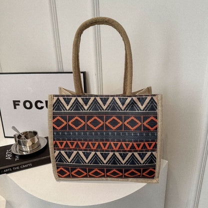 Geometric Print Pattern Tote Bag
