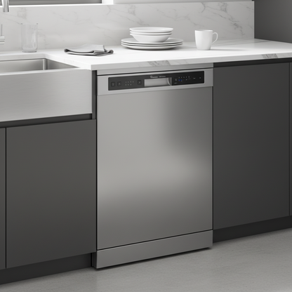 Ramtons Freestanding Dishwasher 12 Place Settings Mar Silver – RW/300