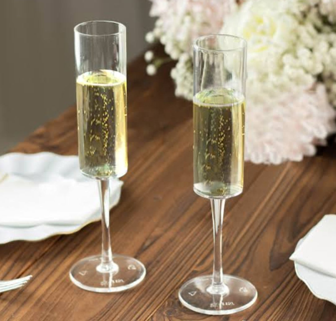 6Pcs Polycarbonate Flute Glass 165ml