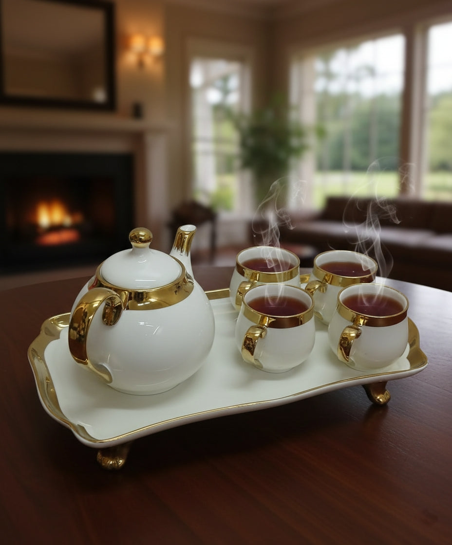8-in-1 Nordic tea set with 1.3L kettle and 320ml cups