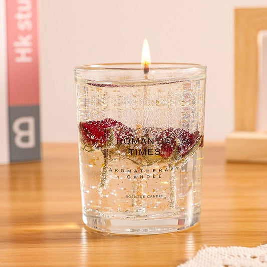 Jelly soy wax scented candle for relaxing and romantic ambiance