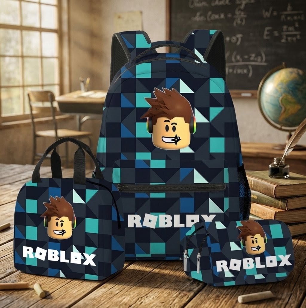 3-in-1 Roblox Themed Backpack Set
