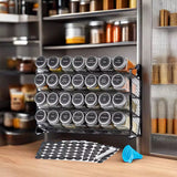 Glass Jars With Spice Rack