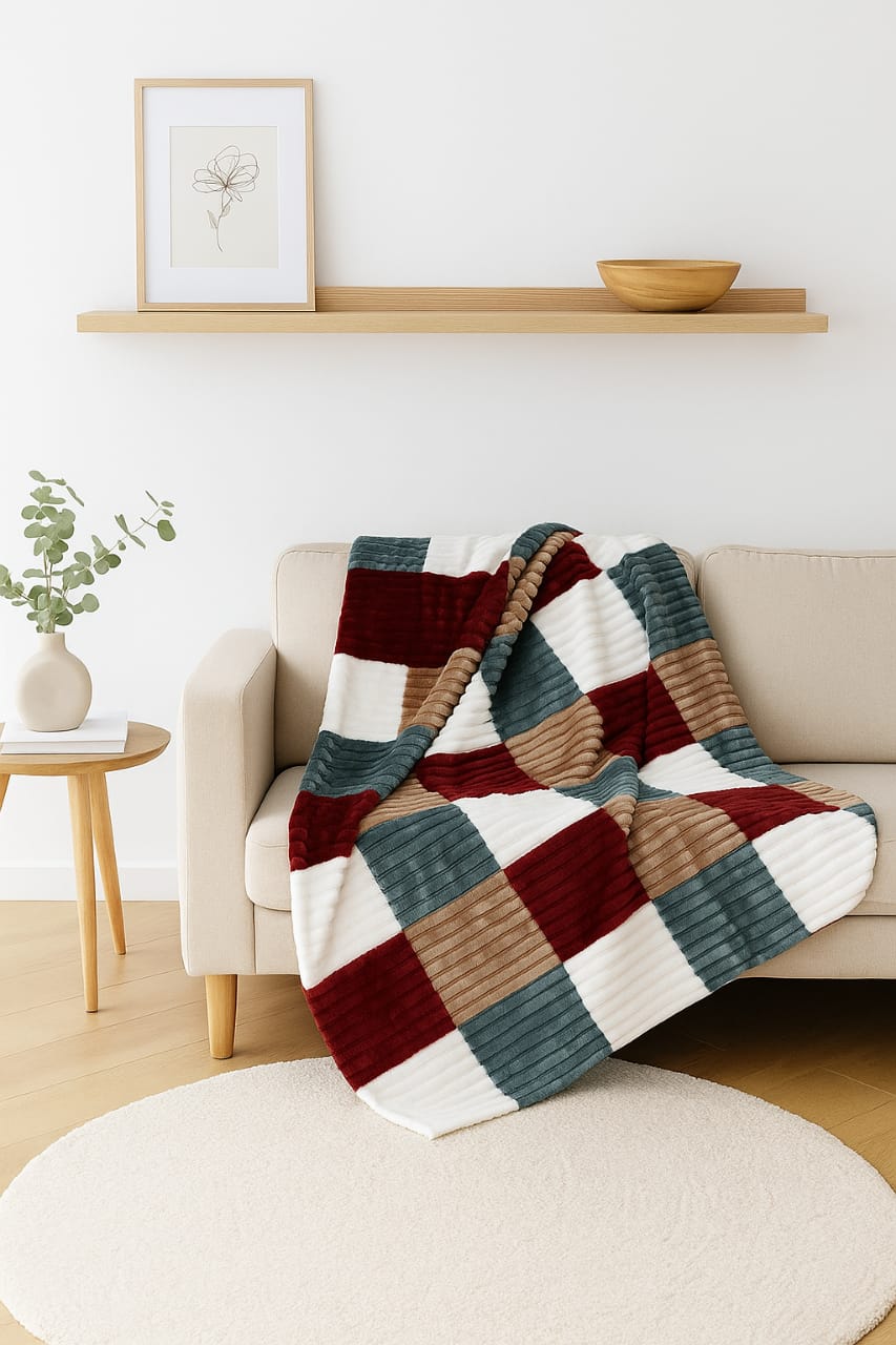 Ribbed Velvet Fleece Blankets