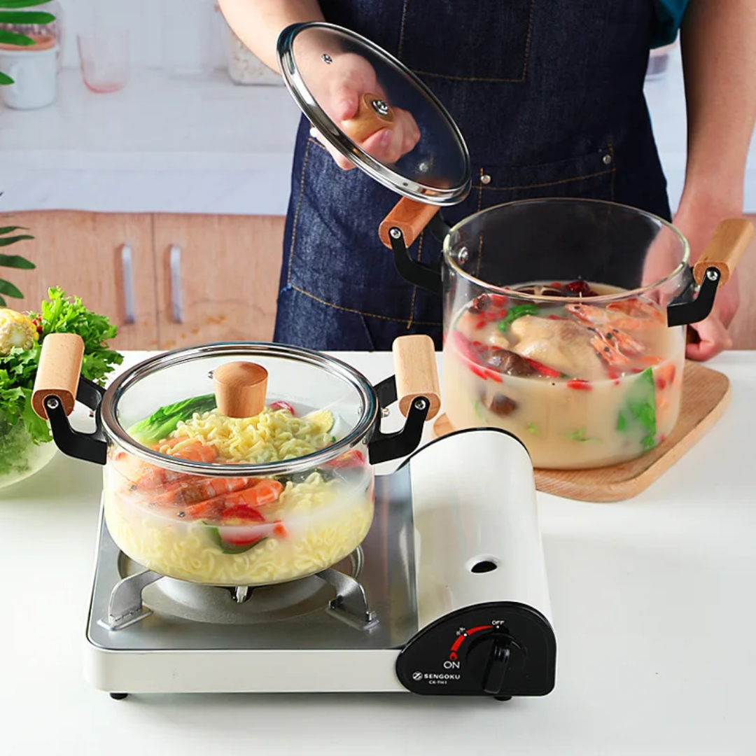 Glass Cooking Pot