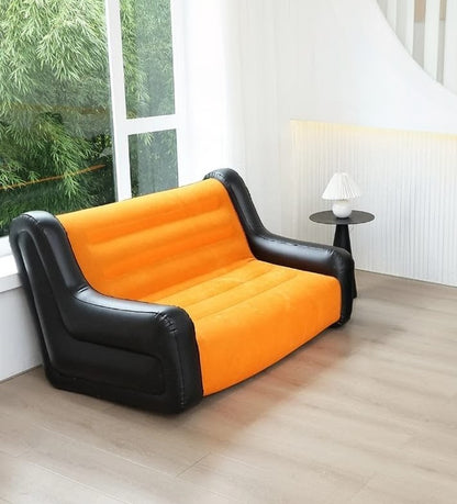 Inflatable 2 Seater Sofa with Armrests and Free Pump