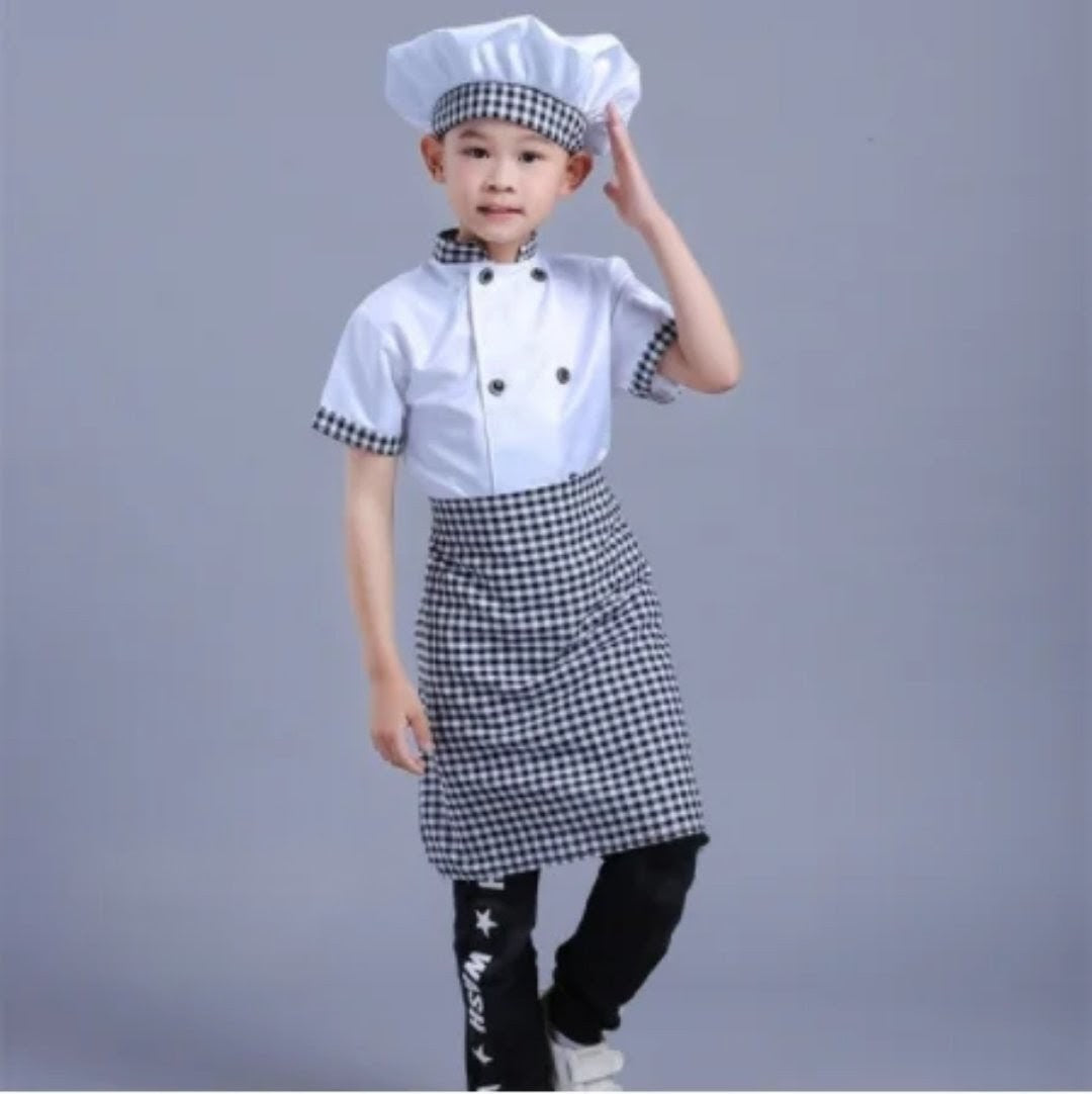 3pcs Children Professional Chef Costume Set