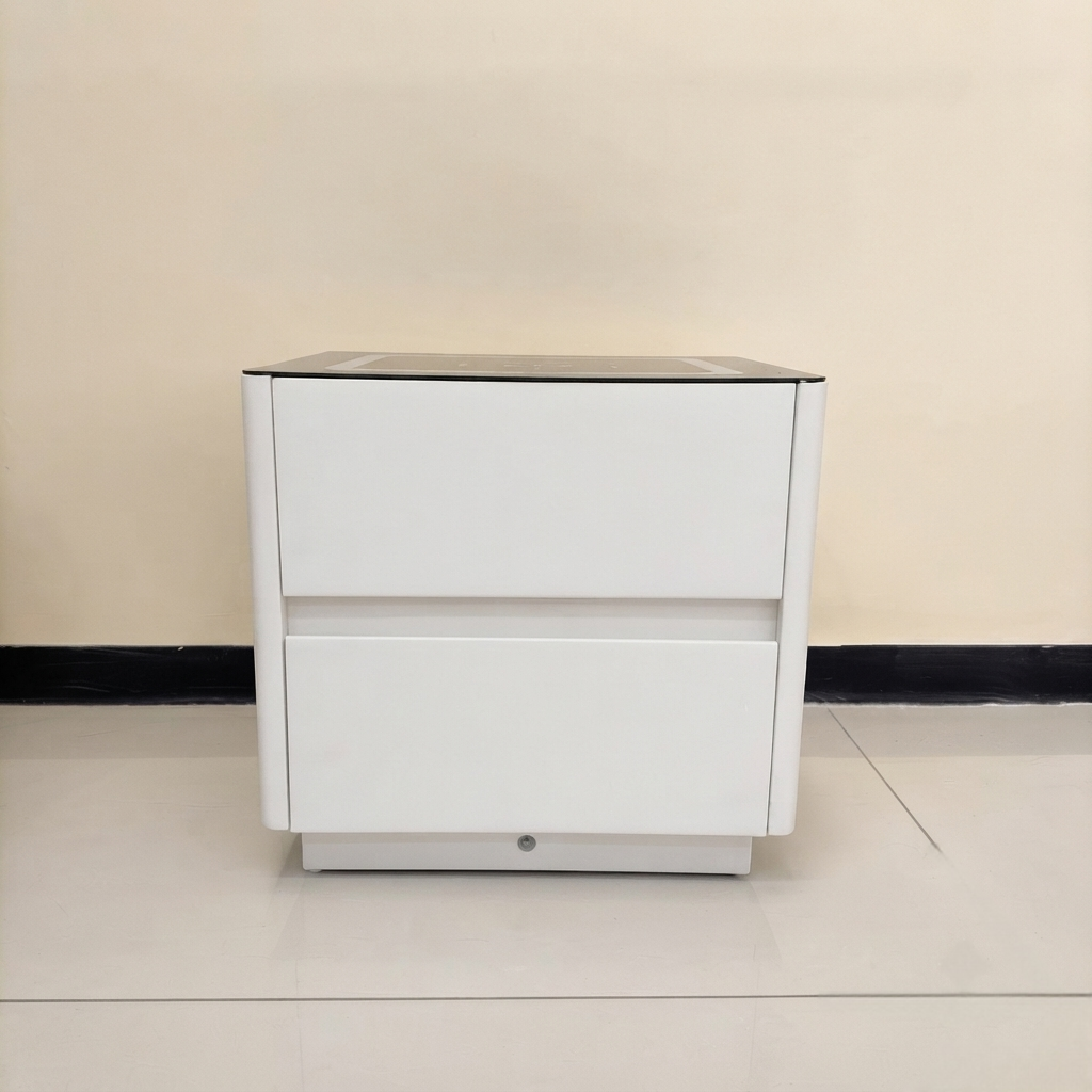 Smart Two Drawer Nightstand with Charging Features BS 10
