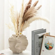 White Shell-Shaped Ceramic Vase