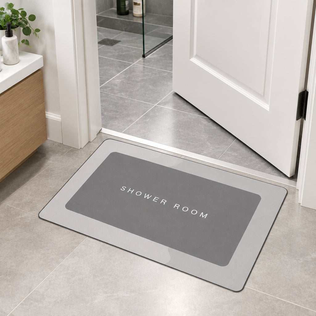 50 × 80cm Absorbent Diatom Bathroom Mat with Rubber Bottom