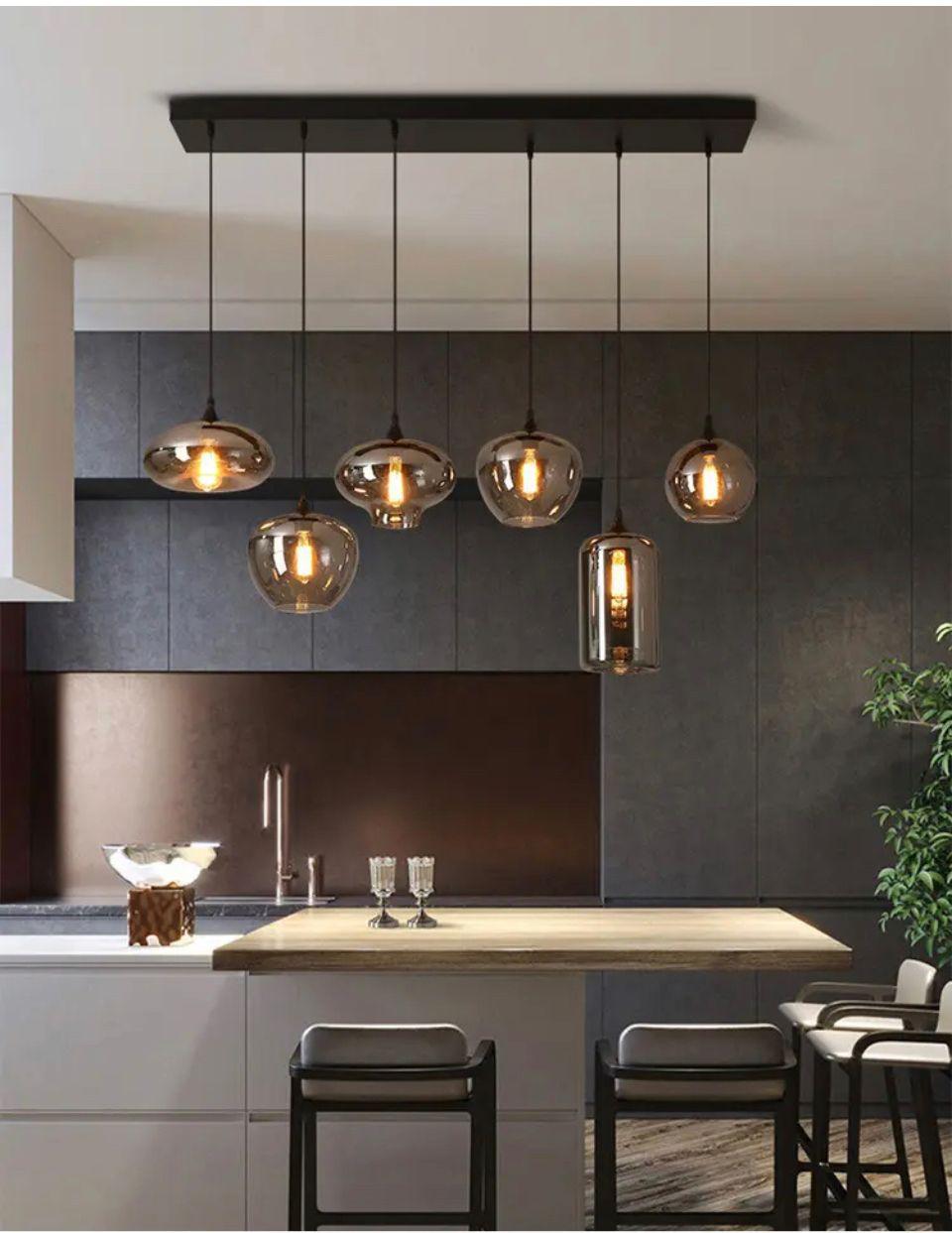 Smokey 5 in 1 Glass Chanderlier