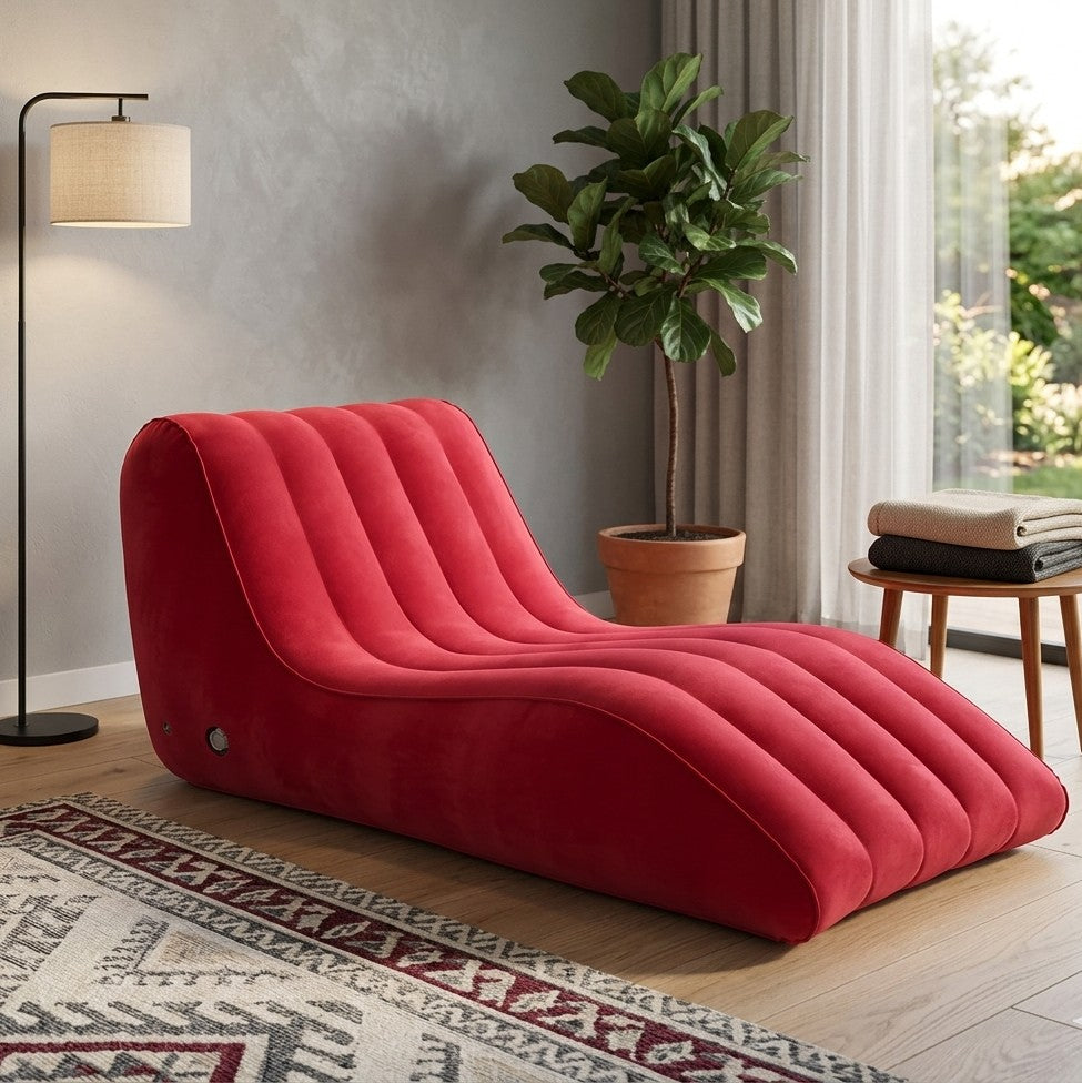 S-Shaped Inflatable Sofa Portable Lounge Chair