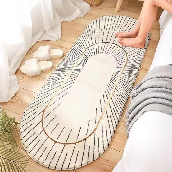 Oval Bedside Mat – 60 × 180 cm