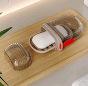 Portable travel soap holder with protective case for hygiene and convenience
