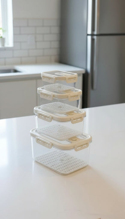 4-Piece Acrylic Fridge Organizer Set
