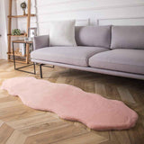 Soft Rabbit Fur Carpet Irregular Shape