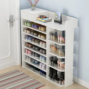 Wooden shoe cabinet and organizer rack