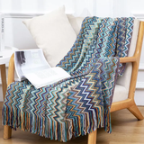 Bohemian Knitted Throw Blanket