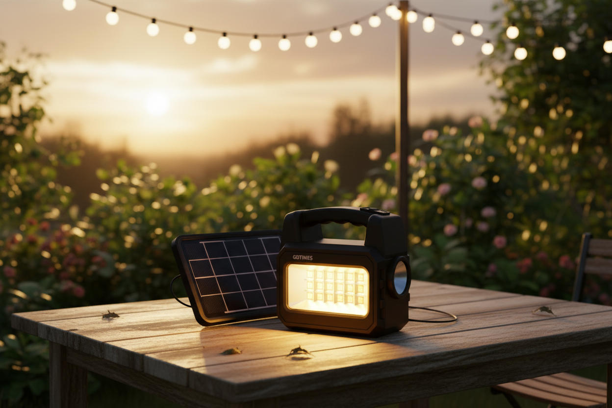Solar Lighting System With 3 Bulbs