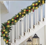 2.7M Christmas Garland with Lights